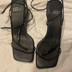 Jeffrey Campbell Black Strappy Heels